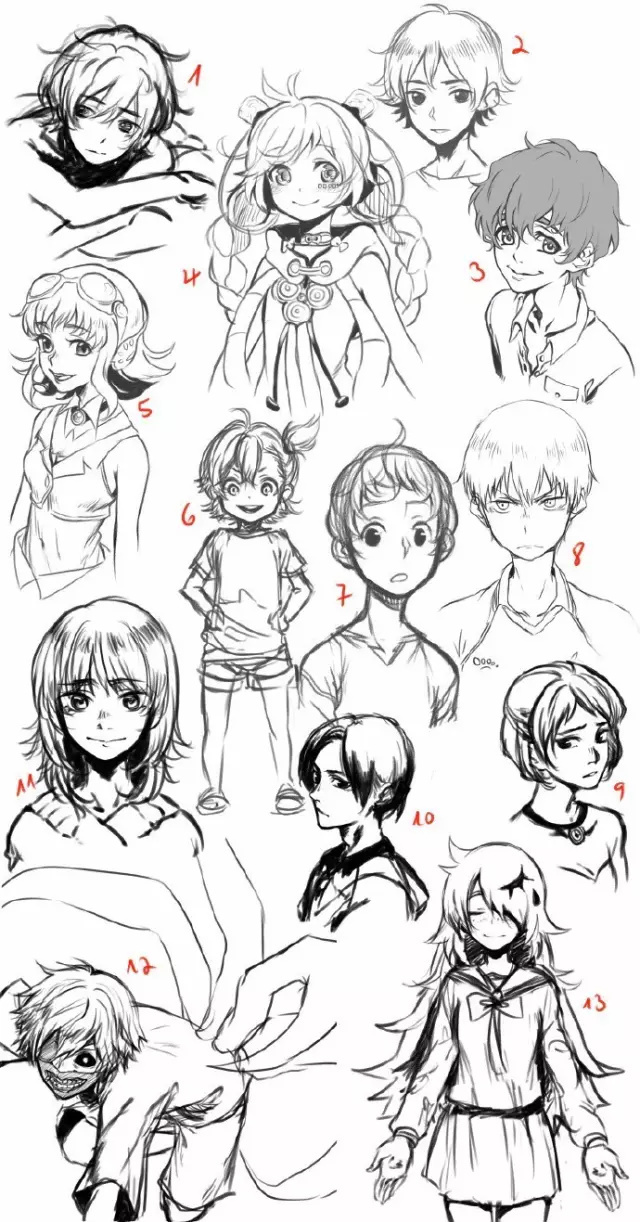 動漫人物繪畫全方位參考指南 發(fā)型、姿勢、表情與網(wǎng)站資源